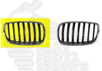 GRILLE DE CALANDRE NOIRE/CHROMEE DROITE MOD 3.0 SI Pour BMW X 6 E71/E72 - BM180 05/08→07/14