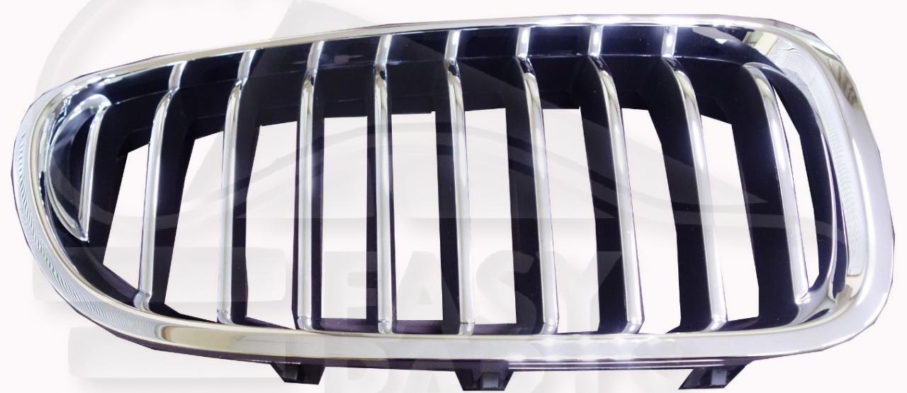 GRILLE DE CALANDRE D CHROMEE - NOIRE Pour BMW S5 F10/F11 LCI - BM104 07/13→