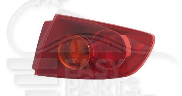 FEU ARD EXT ROUGE Pour MAZDA 3 - 4 PTES - MZ052 10/07→12/08