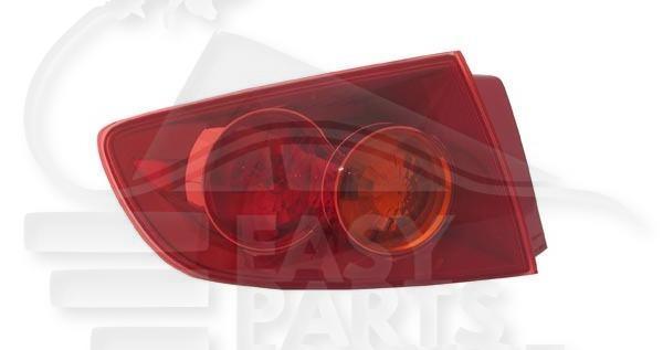 FEU ARG EXT ROUGE Pour MAZDA 3 - 4 PTES - MZ052 10/07→12/08