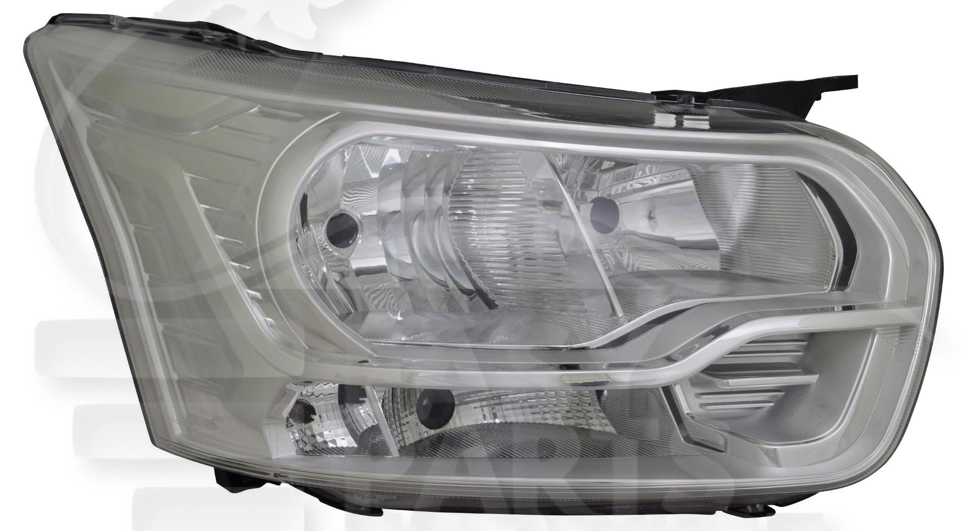 OPT D H7+H15 ELECT A/MOTEUR F/CHROME →05/16 Pour FORD TRANSIT MK8 - FD196 03/14→08/19