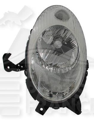 OPT D H4 ELECT S/MOTEUR F/CHROME →10/07 Pour NISSAN MICRA K12 - NS096 09/05→09/10