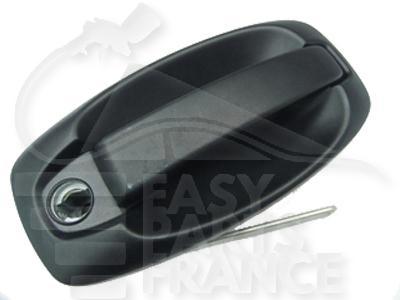 POIGNEE DE PORTE EXT AVD NOIRE A/TROU BARILLET Pour FIAT DOBLO - FT072 02/10→12/14