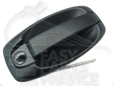 POIGNEE DE PORTE EXT AVD NOIRE A/TROU BARILLET Pour FIAT QUBO - FT182 01/08→03/16