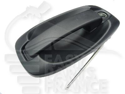 POIGNEE DE PORTE EXT AVG NOIRE A/TROU BARILLET Pour FIAT QUBO - FT180 01/08→03/16