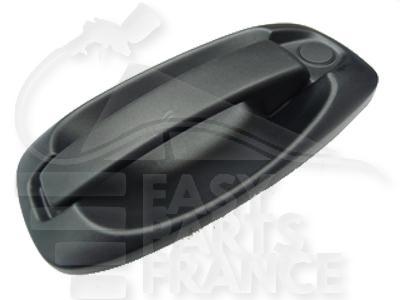 POIGNEE DE PORTE EXT LATT D NOIRE S/TROU BARILLET Pour FIAT QUBO - FT180 01/08→03/16