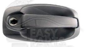POIGNEE DE PORTE EXT BATTANTE NOIRE A/TROU BARILLET Pour FIAT QUBO - FT182 01/08→03/16