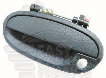 POIGNEE DE PTE EXT AVG NOIRE A/TROU BARILLET Pour DAEWOO MATIZ - DA032 06/05→08/07