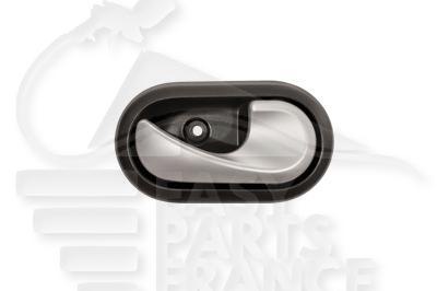 POIGNEE DE PTES INT AVD/ARD - LEVIER ARGENT - BASE NOIRE - CLIP Pour DACIA DUSTER - DC100 03/10→09/13