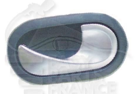 POIGNEE DE PTES INT AVG/ARG - LEVIER CHROME - BASE NOIRE - CABLE Pour DACIA DUSTER - DC100 05/10→05/13