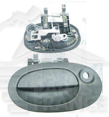 POIGNEE EXT DE HAYON NOIRE A/TROU BARILLET Pour NISSAN KUBISTAR - NS080 05/03→