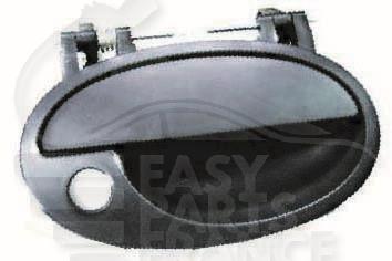POIGNEE DE PTE EXT AVD NOIRE A/TROU BARILLET Pour OPEL CORSA C - OP064 10/00→06/03