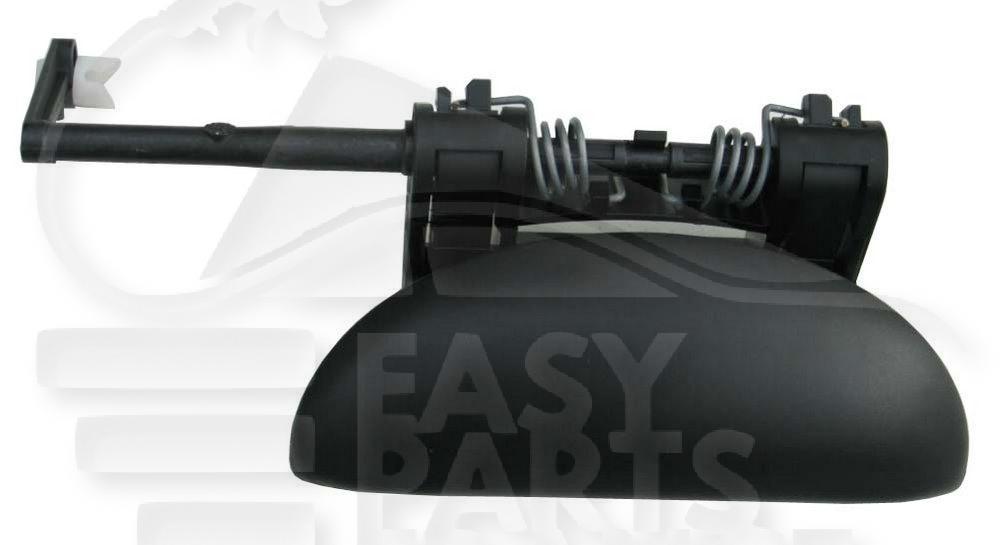 POIGNEE DE PTE EXT AVD NOIRE LISSE Pour PEUGEOT 206 - PG030 09/98→07/09
