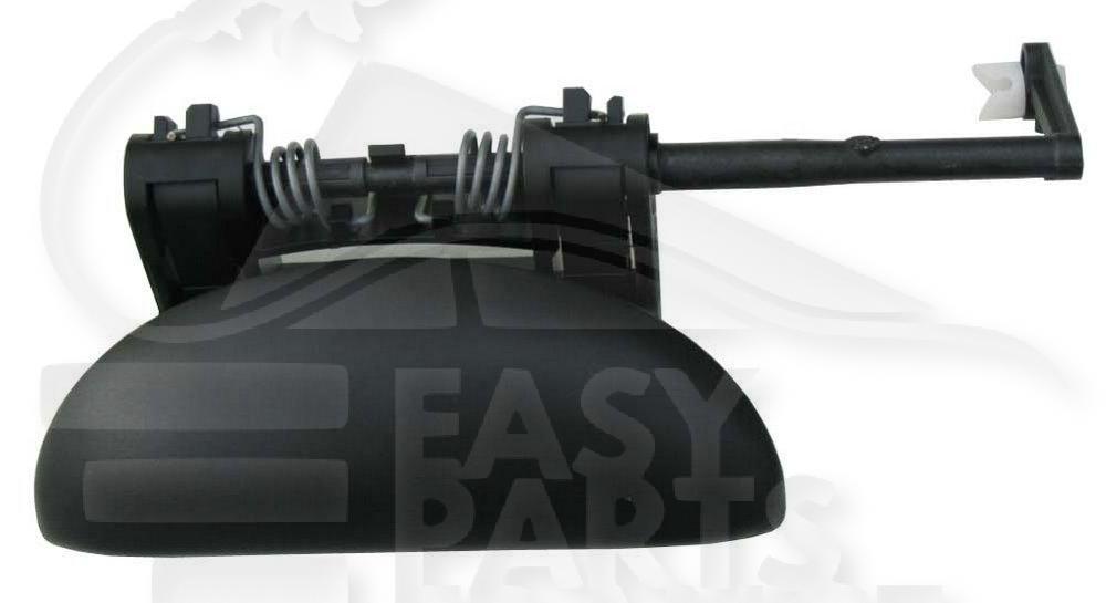 POIGNEE DE PTE EXT AVG NOIRE LISSE Pour PEUGEOT 206 - PG030 09/98→07/09