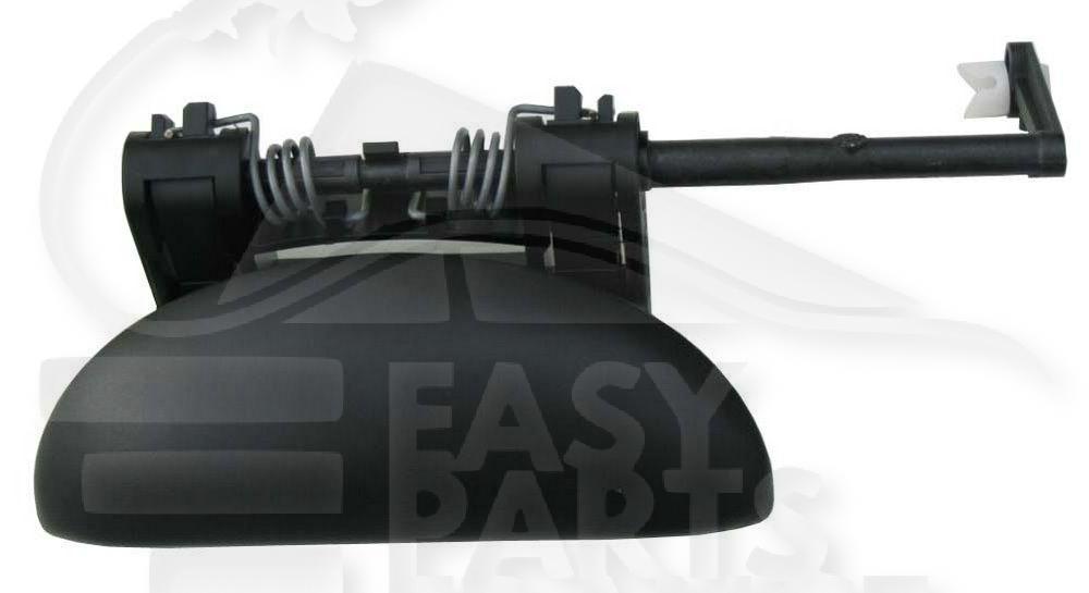 POIGNEE DE PTE EXT AVG NOIRE LISSE Pour PEUGEOT 206 - PG030 09/98→07/09