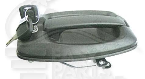 POIGNEE DE PORTE AR NOIRE A/CLES Pour PEUGEOT BOXER - PG184 12/14→