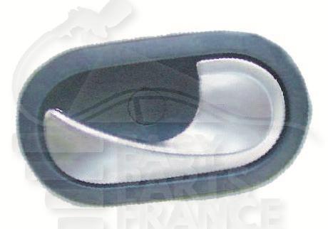 POIGNEE DE PTES INT AVG/ARG - LEVIER CHROME - BASE NOIRE - CABLE Pour RENAULT MODUS - RN120 09/04→12/07