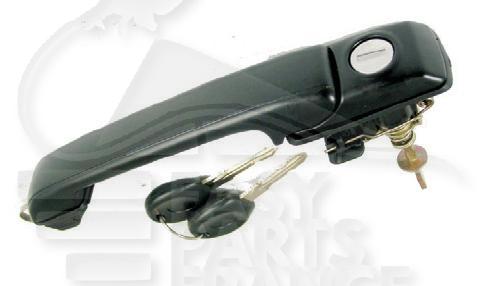 POIGNEE DE PTE EXT AVD/AVG NOIRE A/CLES Pour VOLKSWAGEN VENTO - VO210 08/91→