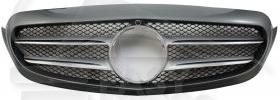 GRILLE DE CALANDRE CADRE NOIR & GILLE NOIRE AVEC MOULURE GRISE & CHROMÉE sans EMBLÈME mod AVANTGARDE Pour MERCEDES CLASSE C - W205/S205 - ME290 01/14→08/18