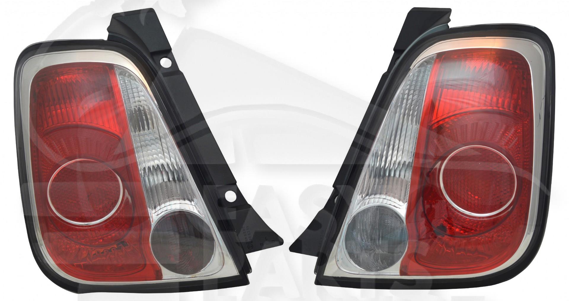 FEU ARD JONC NOIR sauf CABRIO Pour FIAT 500 - FT010 05/07→06/15