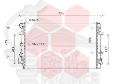 RADIA 1.4 TFSI 136KW - 2.0 TFSI/2.0 TDI - 649 X 412 X 22 Pour AUDI A1 - AD022 12/14→09/18