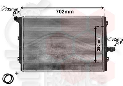 RADIA 2.0 TFSI MOT : AXX -BWA -CAWB -3.2 I - 1.6/2.0 TDI -650 X 445 X 32 BRAZED Pour AUDI A3 -5 PTES - AD047 06/10→08/12