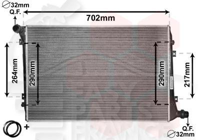 RADIA 1.9 TDI HD MOT : BLS 650 X 445 X 32 P Pour AUDI A3 -5 PTES - AD047 06/10→08/12