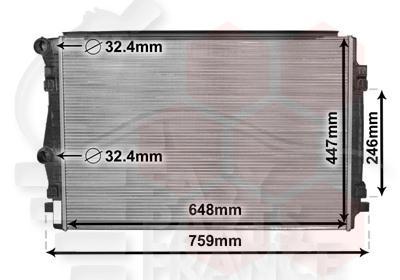 RADIA 1.4 TFSI HD - 2.0 TDI HD - 650 X 448 X 24 Pour AUDI A3 -3/5 PTES - AD048 09/12→02/16