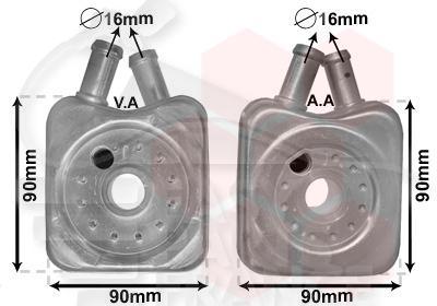 RADIA HUILE 1.6 →02/96 - 1.8 - 1.9 TDI - 90 X 90 X 54 Pour AUDI A4 - AD060 02/95→01/99