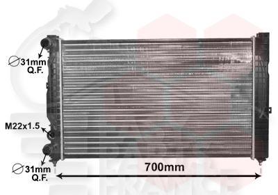 RADIA 1.8 - 1.9TDI +/- CLIM - BM - 632 X 412 X 33 - 03/96→ Pour AUDI A4 - AD060 02/95→01/99