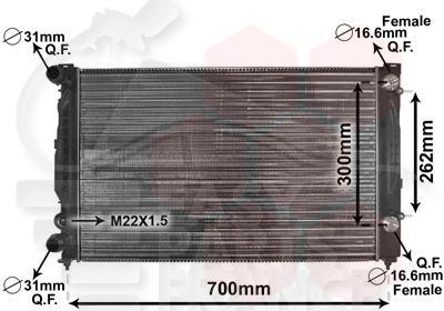 RADIA 1.6/1.8 E - 1.9 TDI +/- CLIM - BA - 630 X 400 X 32 - 03/96 - > Pour AUDI A4 - AD060 02/95→01/99