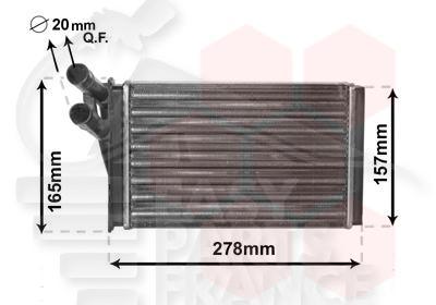 RADIA DE CHAUF TT TYPES 235 X 157 X 40 Pour AUDI A4 - AD060 02/95→01/99