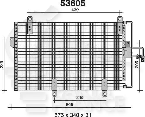 CONDENSEUR 1.7-1.8 -2.0 580 x 325 x 30 Pour ALFA ROMEO 155 - AA040 04/92→