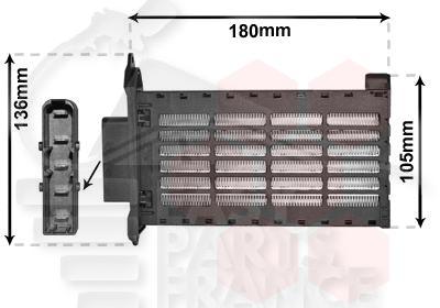 RADIE DE CHAUF DIESEL - 170 X 94 X 14 Pour ALFA ROMEO GIULIETTA - AA101 10/13→03/16