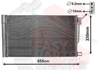 CONDENSEUR 1.4 TB - 1.8 TBI 571 X 251 X 12 Pour ALFA ROMEO GIULIETTA - AA101 10/13→03/16