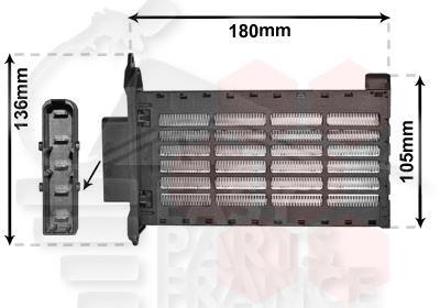 RADIE DE CHAUF DIESEL - 170 X 94 X 14 Pour ALFA ROMEO GIULIETTA - AA102 04/16→