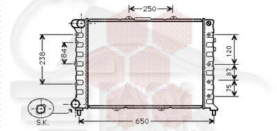 RADIA 3.2 GTA - 580 X 395 X 25 Pour ALFA ROMEO GT - AA110 01/04→