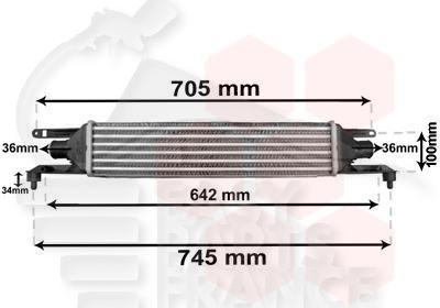 ECHANGEUR 1.3 MJ 450 x 100 x 52 Pour ALFA ROMEO MITO - AA120 09/08→02/16