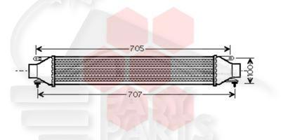 ECHANGEUR 0.9/1.4 I - 1.6 JTDM - 572 X 130 X 52 Pour ALFA ROMEO MITO - AA120 07/08→05/16