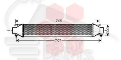 ECHANGEUR 0.9/1.4 I - 1.6 JTDM - 572 X 130 X 52 Pour ALFA ROMEO MITO - AA120 09/08→02/16