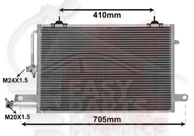 CONDENSEUR TT TYPES SAUF 1.9 TDI 555 x 370 x 16 Pour AUDI 100 - AD016 12/90→
