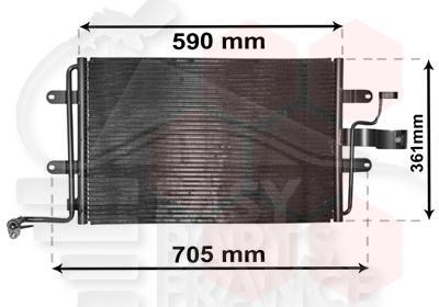 CONDENSEUR TT TYPES 540 X 360 X 20 Pour AUDI A3 3/5 PTES - AD040 09/96→08/00