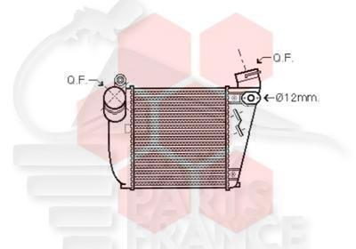 ECHANGEUR 1.9 TDI 74 KW -183 X 189 X 65 Pour AUDI A3 3/5 PTES - AD041 09/00→08/03