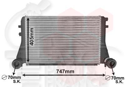 ECHANGEUR D'AIR 1.9 - 2.0 TDI 615 x 405 x 32 Pour AUDI A3 -3 PTES - AD042 09/03→05/05