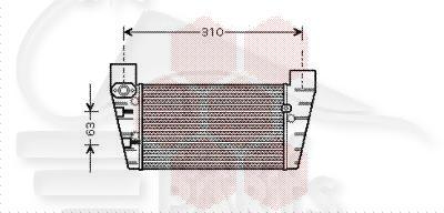 ECHANGEUR 1.8 - 214 X 192 X 65 Pour AUDI A4 (B6)- AD062 10/00→09/04