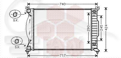 RADIA 1.8/2.0 - 1.9 TDI BA - 630 X 415 X 25 Pour AUDI A4 (B7)- AD063 10/04→11/07