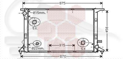 RADIA 3.2I FSI - 2.7/3.0 TDI BM - 720 X 477 X 26 Pour AUDI A5 COUPE 8T3/8F7- AD080 06/07→07/11