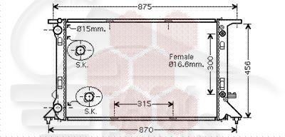 RADIA 1.8/2.0 I - 2.0 TDI BA - 720 X 477 X 26 Pour AUDI A5 COUPE 8T3/8F7- AD081 08/11→03/17