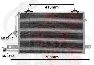 CONDENSEUR TT TYPES SAUF 1.9 TDI 535 X 375 X 25 Pour AUDI A6 - AD090 07/94→04/97