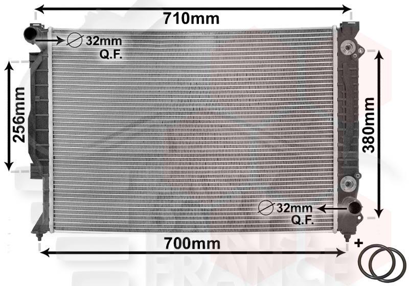 RADIA 2.5 TDI - BA - 632 X 450 X 30 Pour AUDI A6 - AD091 07/97→05/01